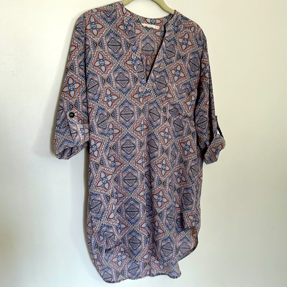 LUSH Women’s Split Neck 3/4 Sleeve Tunic